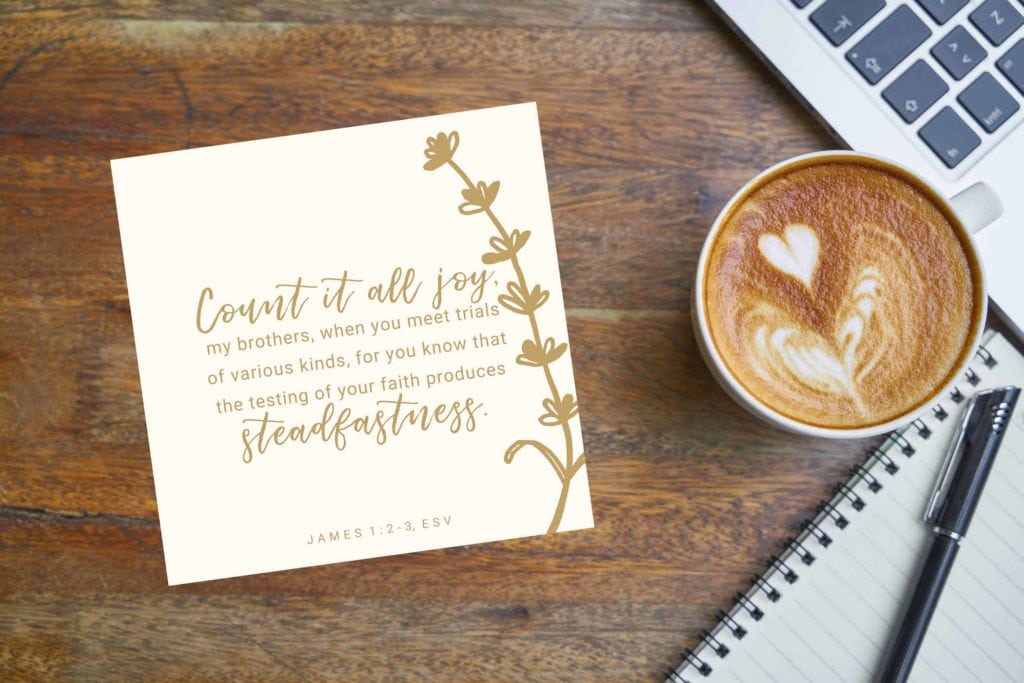 James 1:2-3 Free Printable Scripture Card