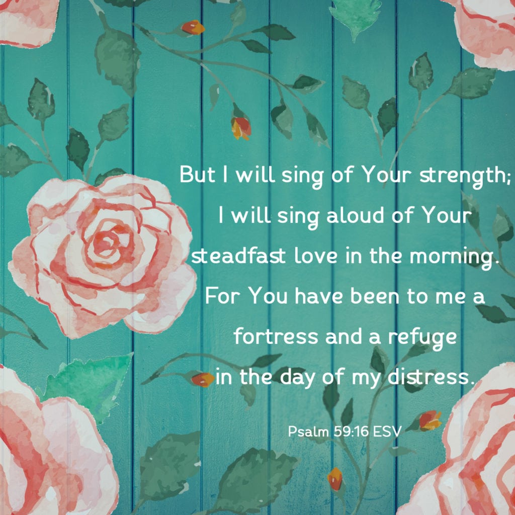 psalm 59:16 loved verse free printable card