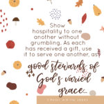 1 Peter reminds us to be stewards of God's grace