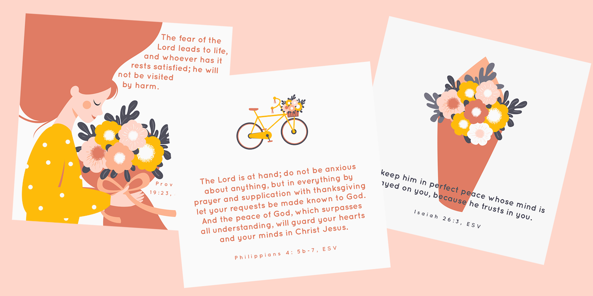Perfect Peace | Free Printable Scripture Cards ( Proverbs 19:23 ...